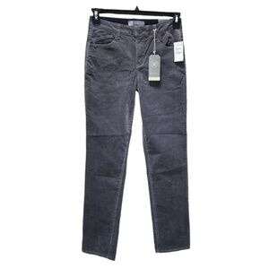 Wit & Wisdom Corduroy Pants Straight Leg Stretch Mid-Rise Ab Solution Gray 4